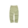 Pantaloni sportivi elasticizzati a vita alta con stampa a lettere “Nero Verde oliva”