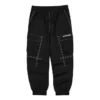Pantaloni sportivi in maglia con elastico intrecciato in vita media “Nero”