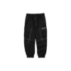 Pantaloni sportivi in maglia con elastico intrecciato in vita media “Nero”