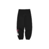 Pantaloni sportivi in maglia larga a vita media con stampa di lettere “Black White”