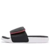 Pantofole sportive eleganti con tacco basso e chiusura in velcro Nero Rosso