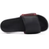 Pantofole sportive eleganti con tacco basso e chiusura in velcro Nero Rosso