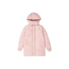 Piumino caldo con cappuccio di media lunghezza “Black Pink”