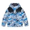 Piumino con cappuccio “Blue White Black”