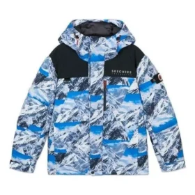 Piumino con cappuccio “Blue White Black”