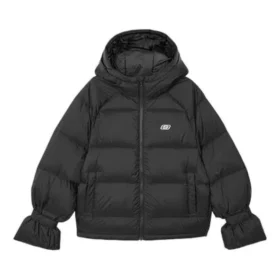 Piumino con cappuccio e zip a maniche lunghe “Black”