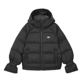 Piumino con cappuccio e zip a maniche lunghe “Black”