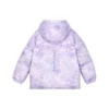 Piumino con cappuccio “Viola Bianco”