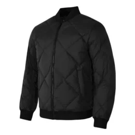 Piumino con collo in tinta unita “Black”