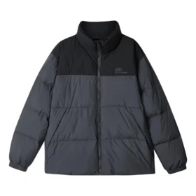 Piumino con logo alla moda “Nero Grigio”