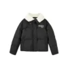 Piumino con logo stampato “Bianco Nero”