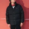Piumino con logo stampato “Black”