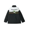 Piumino con zip e stampa “Letter” della serie Sport Lifestyle “Nero Bianco Verde”
