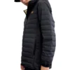Piumino in tessuto con logo stampato “Nero”