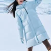 Piumino lungo basic “Blu”