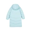 Piumino lungo basic in tessuto “Blu”