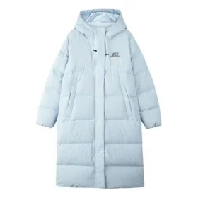 Piumino lungo casual con cappuccio “Blue”