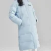 Piumino lungo casual con cappuccio “Blue”