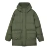 Piumino lungo casual “Verde oliva”