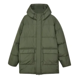 Piumino lungo casual “Verde oliva”