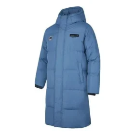 Piumino lungo con logo stampato “Teal”