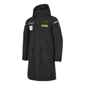 Piumino lungo della serie Performance “Nero Bianco Giallo”