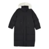 Piumino lungo sportivo in tessuto “Black”