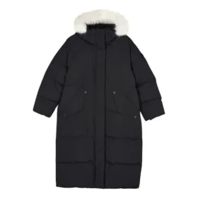 Piumino lungo sportivo in tessuto “Black”