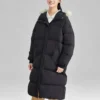 Piumino lungo sportivo in tessuto “Black”