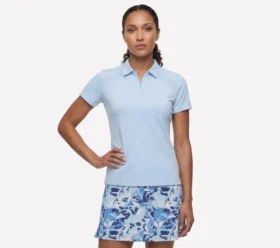 Polo a maniche corte GO GOLF Birdie con zip frontale