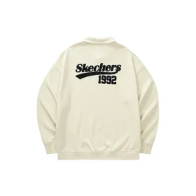 Polo a maniche lunghe in maglia Skechers x Hilarious Monster “Beige Black”