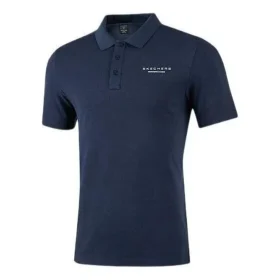 Polo casual a maniche corte con stampa di lettere “Navy”
