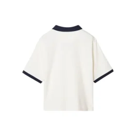 Polo con logo stampato “Bianco Nero”