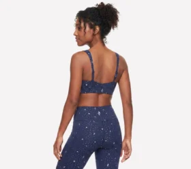 Reggiseno sportivo con zip frontale e stampa Go Walk Evolution