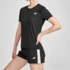 Running Knit a maniche corte Nero