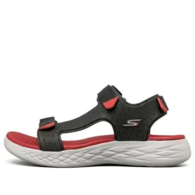 Sandali On-the-GO 600 con velcro Nero/Rosso