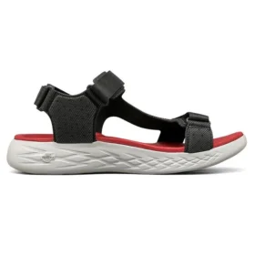 Sandali On-the-GO 600 con velcro Nero/Rosso