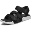 Sandali sportivi da esterno con velcro, nero e bianco