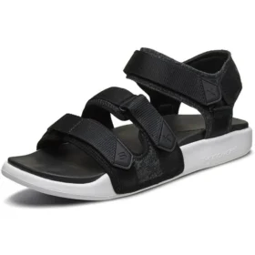 Sandali sportivi da esterno con velcro, nero e bianco