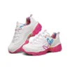 Scarpe da corsa basse James Goldcrown x Skechers D’ Lites Crystal rosa/bianco