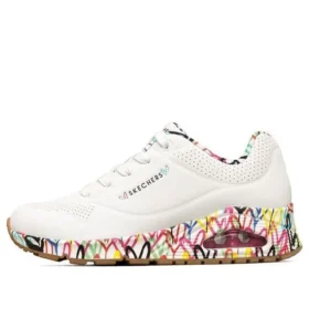 Scarpe da corsa James Goldcrown x Skechers Uno Low, bianche