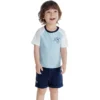 Set casual con grafica “Blu Nero”