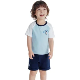 Set casual con grafica “Blu Nero”