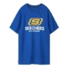 Skechers da uomo a maniche corte blu