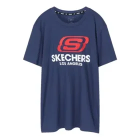 Skechers da uomo a maniche corte blu