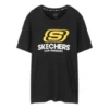 Skechers da uomo a maniche corte con collo rotondo, nero