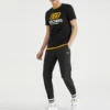 Skechers da uomo a maniche corte con collo rotondo, nero