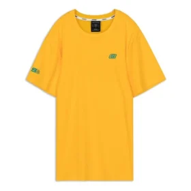 Skechers da uomo con stampa alfabetica in maglia a maniche corte Giallo