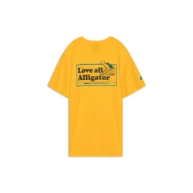 Skechers da uomo con stampa alfabetica in maglia a maniche corte Giallo