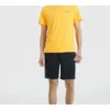 Skechers da uomo con stampa alfabetica in maglia a maniche corte Giallo
